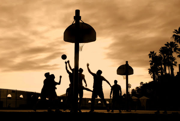 men playing sports