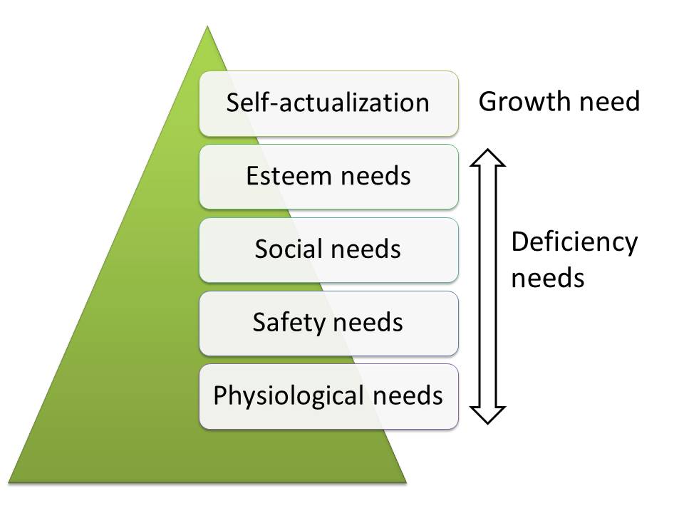 deficiency and growth needs in Maslow's hierarchy of needs