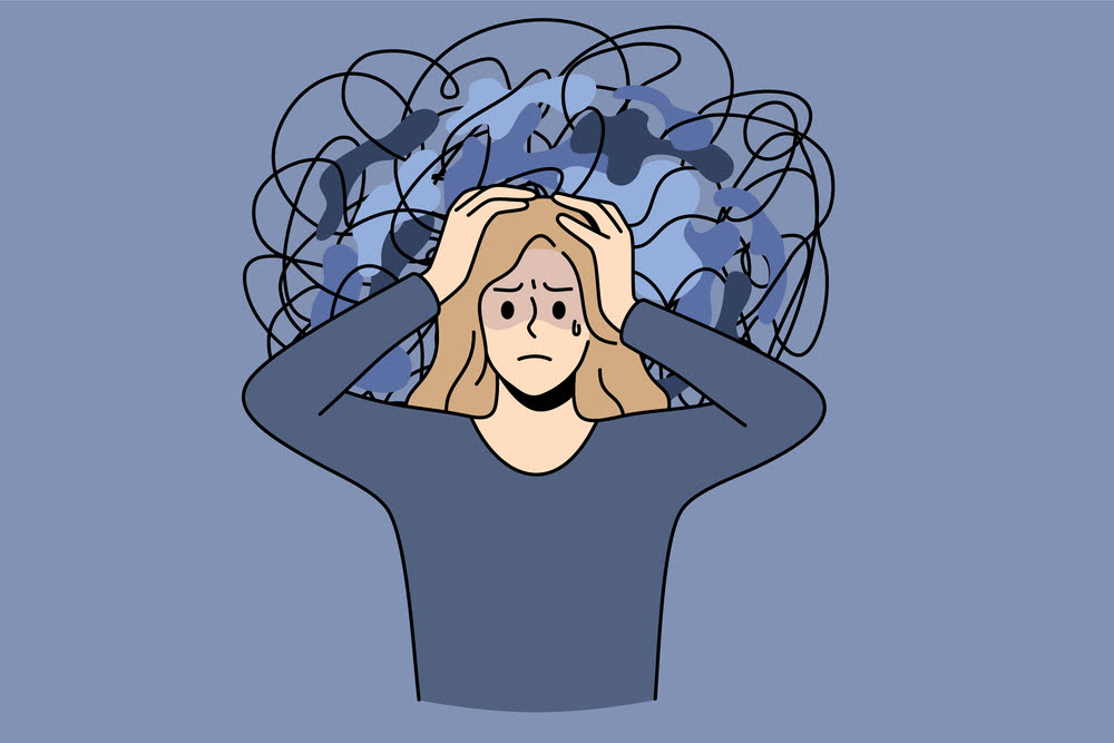 overwhelmed woman