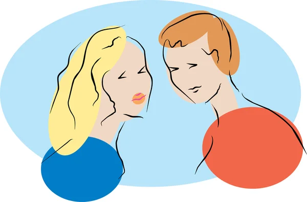 attached couple sketch