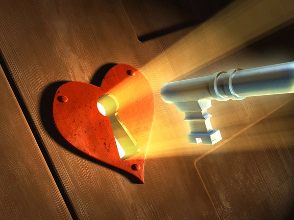 opening heart with key